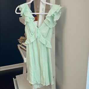 Chic Mint Ruffle Dress